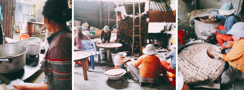 Công đoạn làm bánh khô mè cô Đây - Quang Châu