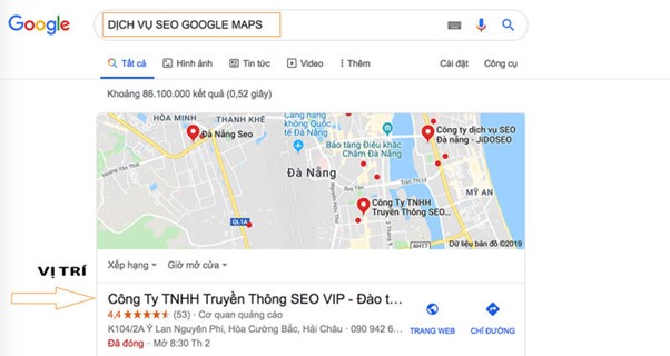 Tối ưu Google Maps cho tiệm bánh